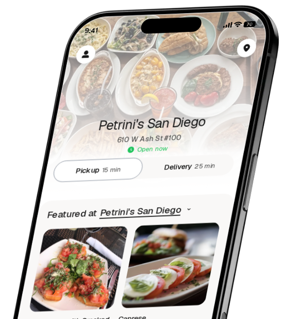 Petrini's San Diego app preview