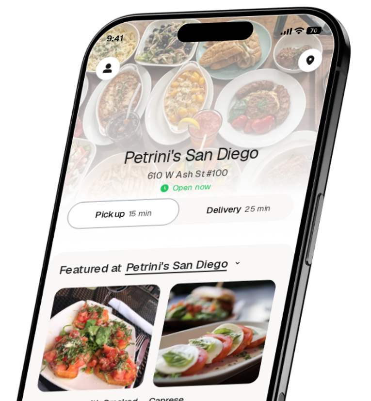 Petrini's San Diego app preview