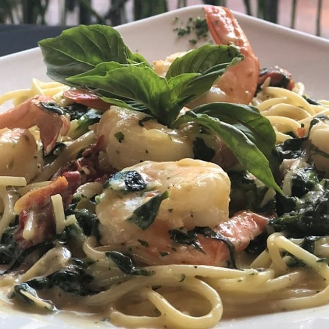 Tuscan Shrimp Pasta.