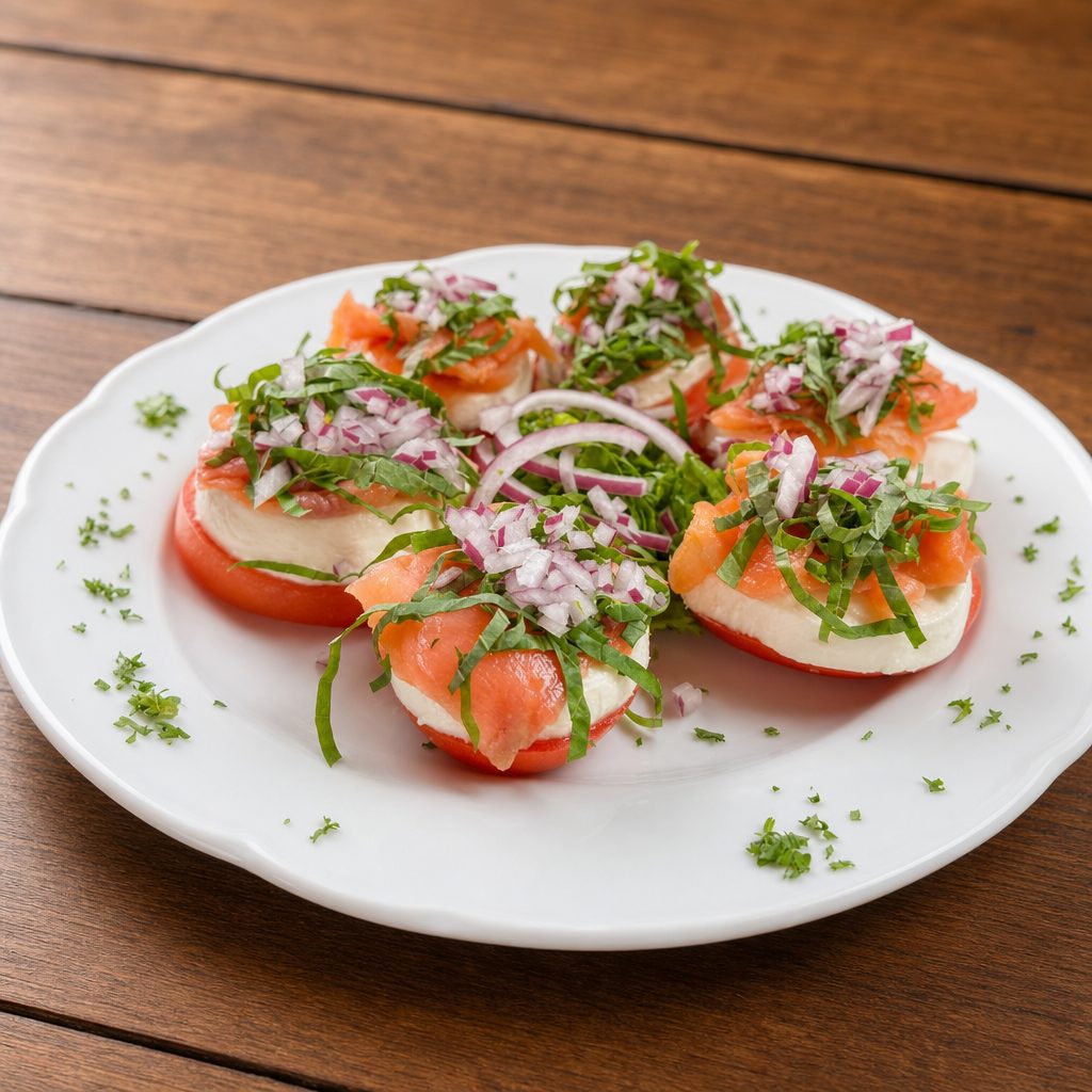 Smoked Salmon Caprese.