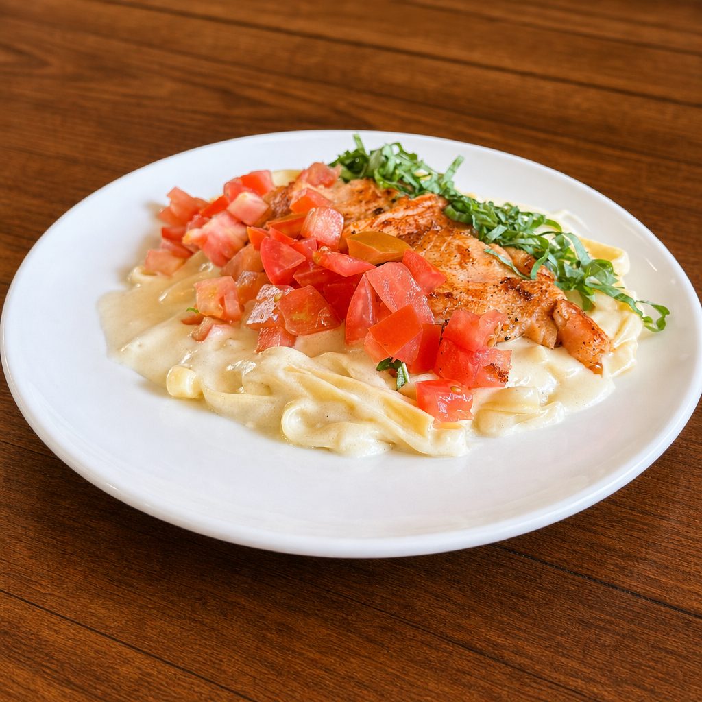 Smoked Salmon Alfredo.