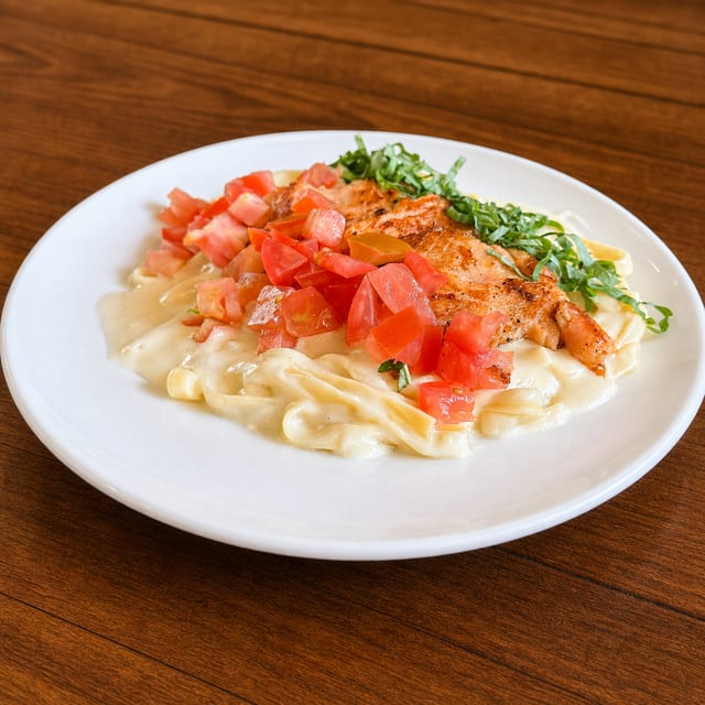 Smoked Salmon Alfredo.