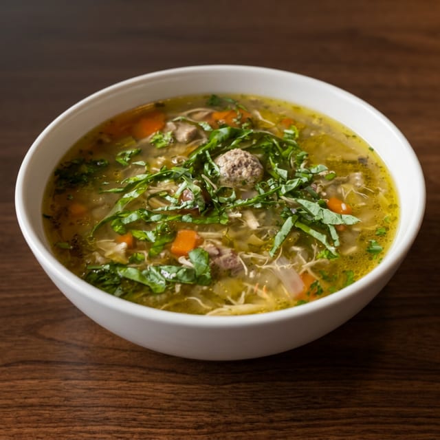 Bowl Italian Wedding Soup.
